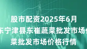 股市配资2025年6月22日山东宁津县东崔蔬菜批发市场价格行情